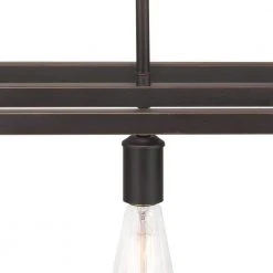 Boswell Quarter 5-Light Distressed Black Industrial Linear Island Hanging Chandelier for Kitchen by Hampton Bay -Hampton Bay Sales distressed black hampton bay chandeliers 7965hbdbdi 1d 1000