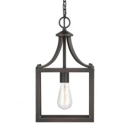 Boswell Quarter 9-1/2 in. 1-Light Distressed Black Farmhouse Mini-Pendant Kitchen Light by Hampton Bay -Hampton Bay Sales distressed black hampton bay pendant lights 7947hbdbdi c3 1000