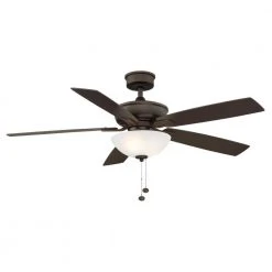 Blakeford 54 in LED Espresso Bronze DC Motor Ceiling Fan with Light by Hampton Bay