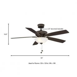 Blakeford 54 in LED Espresso Bronze DC Motor Ceiling Fan with Light by Hampton Bay -Hampton Bay Sales espresso bronze hampton bay ceiling fans with lights am581 eb a0 1000