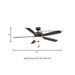 Blakeford 60 in. LED Espresso Bronze DC Motor Ceiling Fan with Light by Hampton Bay -Hampton Bay Sales espresso bronze hampton bay ceiling fans with lights am581a eb a0 1000
