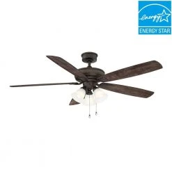 Wellton 60 in LED Espresso Bronze DC Motor Ceiling Fan with Light by Hampton Bay -Hampton Bay Sales espresso bronze hampton bay ceiling fans with lights am588a eb 4f 1000