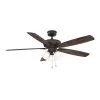 Wellton 60 in LED Espresso Bronze DC Motor Ceiling Fan with Light by Hampton Bay
