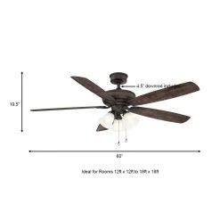 Wellton 60 in LED Espresso Bronze DC Motor Ceiling Fan with Light by Hampton Bay -Hampton Bay Sales espresso bronze hampton bay ceiling fans with lights am588a eb a0 1000