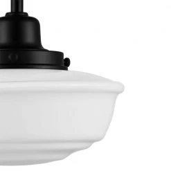 Belvedere Park 1-Light Espresso Bronze Pendant Hanging Light with Frosted Opal Glass Shade, Farmhouse Kitchen Lighting by Hampton Bay -Hampton Bay Sales espresso bronze hampton bay chandeliers kfn8901ax 02 br 40 1000