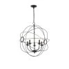 24 in. W 5-Light Espresso Bronze Finish Hanging Chandelier by Hampton Bay