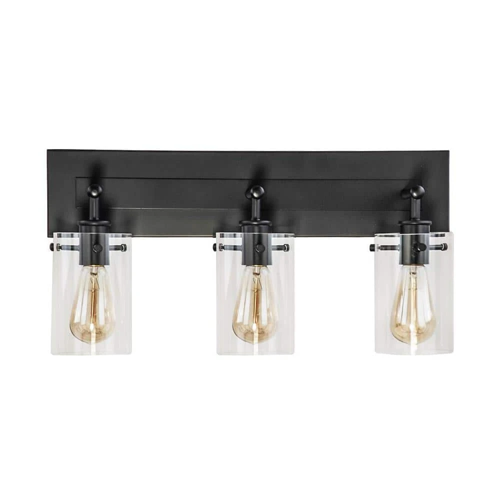 Regan 21 in. 3-Light Espresso Bronze Bathroom Vanity Light with Clear Glass Shades by Hampton Bay 1 Regan 21 in. 3-Light Espresso Bronze Bathroom Vanity Light with Clear Glass Shades by Hampton Bay