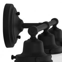 Belvedere Park 23.25 in. 3-Light Espresso Bronze Farmhouse Bathroom Vanity Light with Frosted Glass Shades by Hampton Bay -Hampton Bay Sales espresso bronze hampton bay vanity lighting kfn1303ax 01 br 1d 1000