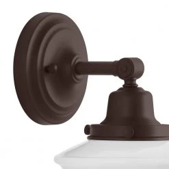 Belvedere Park 5.16 in. 1-Light Espresso Bronze Indoor Wall Farmhouse Sconce with Frosted Opal Glass by Hampton Bay 10 Belvedere Park 5.16 in. 1-Light Espresso Bronze Indoor Wall Farmhouse Sconce with Frosted Opal Glass by Hampton Bay -Hampton Bay Sales espresso bronze hampton bay wall sconces kfn1301ax 01 br 40 1000