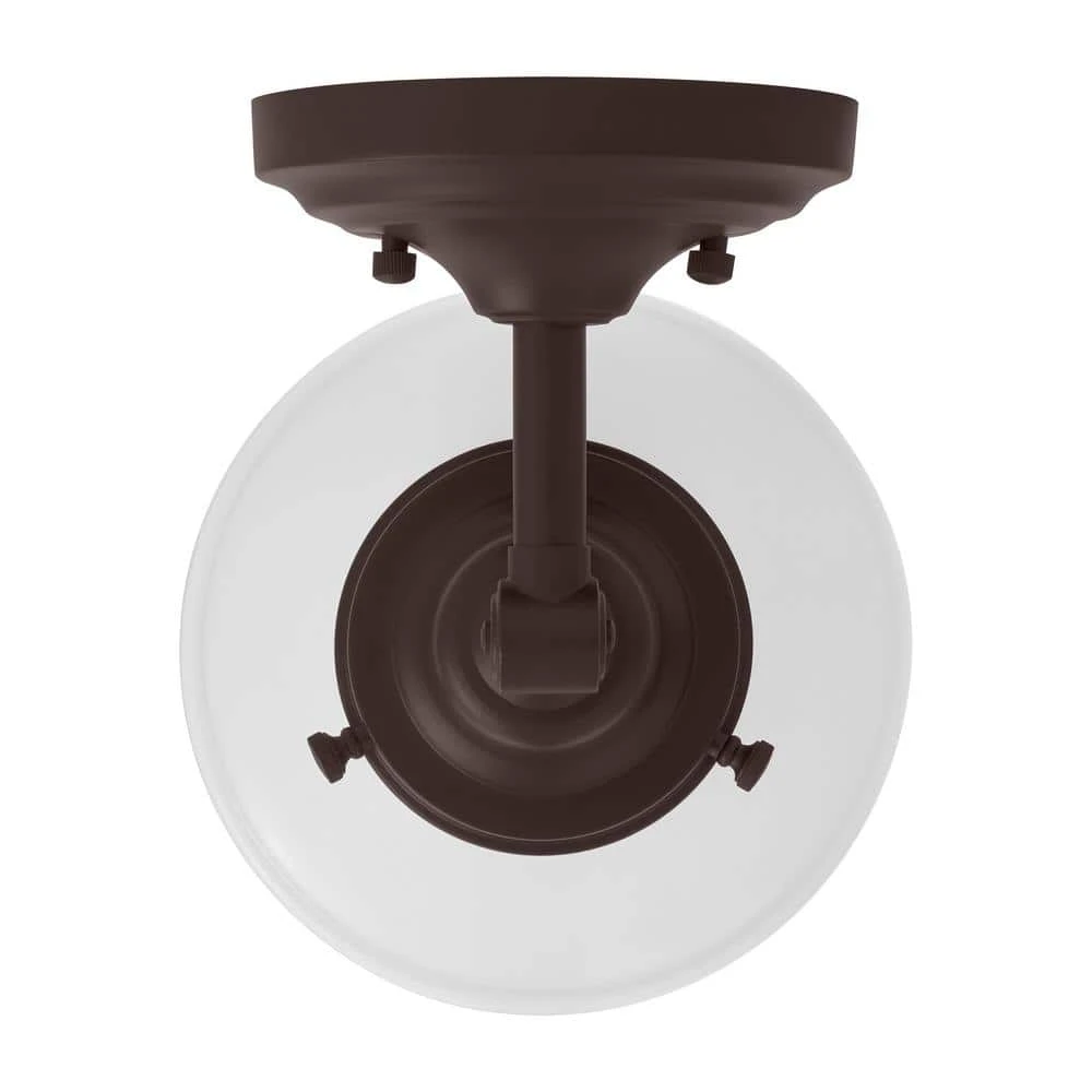 Belvedere Park 5.16 in. 1-Light Espresso Bronze Indoor Wall Farmhouse Sconce with Frosted Opal Glass by Hampton Bay 4 Belvedere Park 5.16 in. 1-Light Espresso Bronze Indoor Wall Farmhouse Sconce with Frosted Opal Glass by Hampton Bay - Image 4