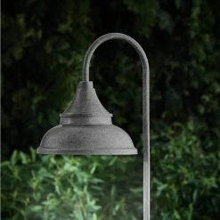 Low Voltage 100 Lumens Galvanized Outdoor Integrated LED Farmhouse Path Light; Weather/Water/Rust Resistant by Hampton Bay -Hampton Bay Sales galvanized hampton bay path lights 62904 4f 1000