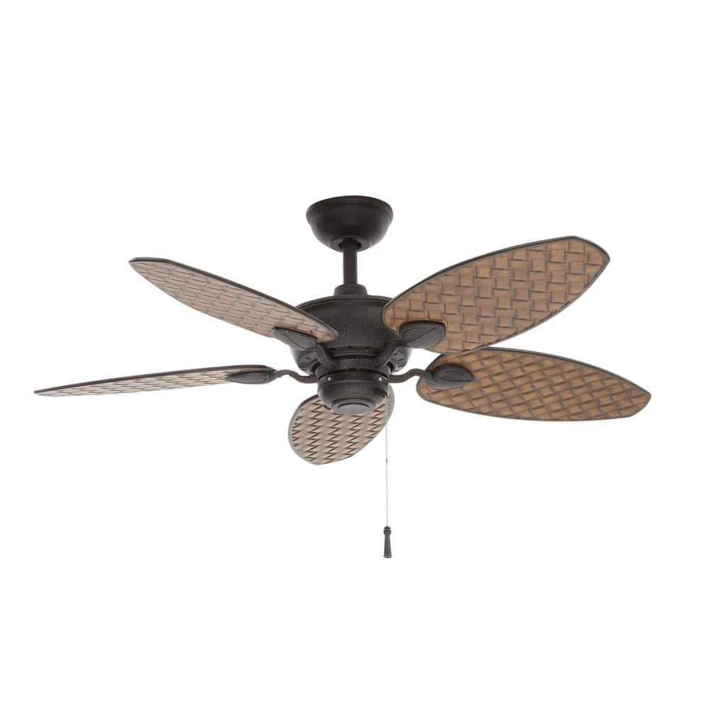 Largo 48 in. Indoor/Outdoor Gilded Iron Wet Rated Downrod Ceiling Fan with Reversible Motor by Hampton Bay 1 Largo 48 in. Indoor/Outdoor Gilded Iron Wet Rated Downrod Ceiling Fan with Reversible Motor by Hampton Bay