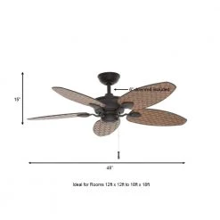 Largo 48 in. Indoor/Outdoor Gilded Iron Wet Rated Downrod Ceiling Fan with Reversible Motor by Hampton Bay 12 Largo 48 in. Indoor/Outdoor Gilded Iron Wet Rated Downrod Ceiling Fan with Reversible Motor by Hampton Bay -Hampton Bay Sales gilded iron hampton bay ceiling fans without lights 91884 a0 1000