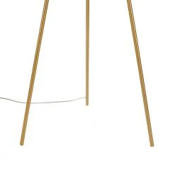 Quinby 58 in. Gold Tripod Floor Lamp with White Fabric Shade by Hampton Bay -Hampton Bay Sales gold hampton bay floor lamps hd6420b 1d 1000
