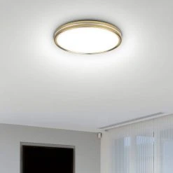 ASHBURROW 15 in. Gold Selectable LED Flush Mount with Night Light by Hampton Bay -Hampton Bay Sales gold hampton bay flush mount lights ca9aa026fr1g25n 44 1000