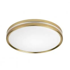 ASHBURROW 15 in. Gold Selectable LED Flush Mount with Night Light by Hampton Bay