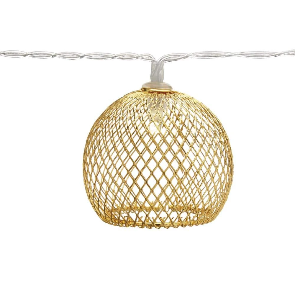 Indoor 12 ft. Battery Operated Metal Integrated LED String Lights (10-Light) by Hampton Bay 1 Indoor 12 ft. Battery Operated Metal Integrated LED String Lights (10-Light) by Hampton Bay