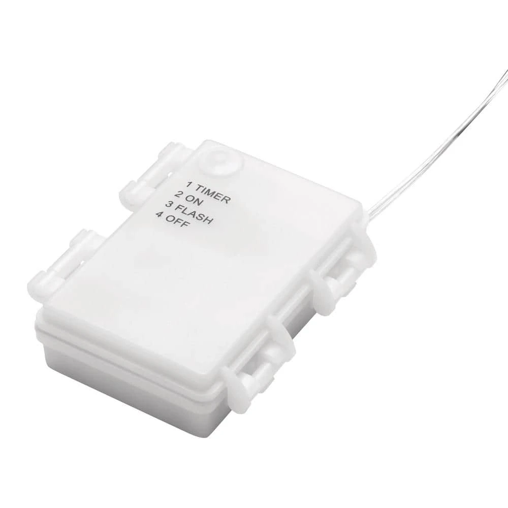 Indoor 12 ft. Battery Operated Metal Integrated LED String Lights (10-Light) by Hampton Bay 8 Indoor 12 ft. Battery Operated Metal Integrated LED String Lights (10-Light) by Hampton Bay - Image 8