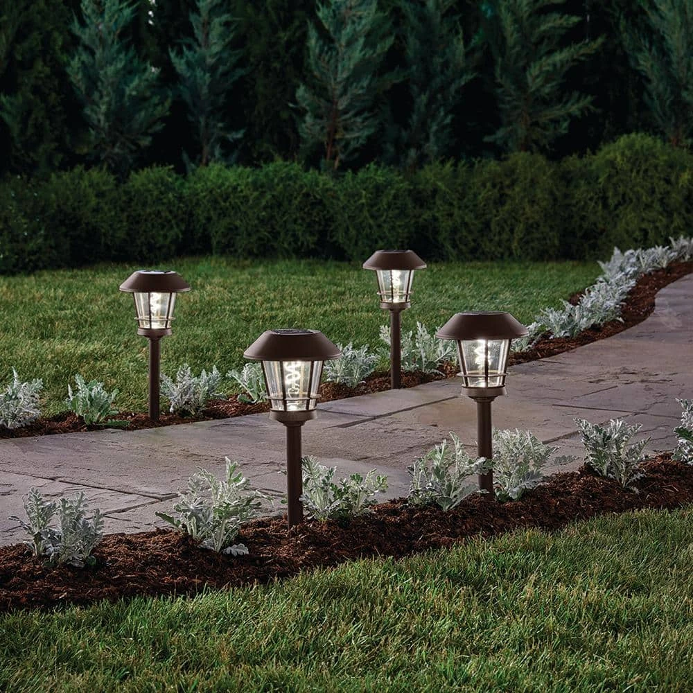 Ashburn 12 Lumens Solar Golden Bronze Spiral Filament LED Path Light(6-Pack) by Hampton Bay 2 Ashburn 12 Lumens Solar Golden Bronze Spiral Filament LED Path Light(6-Pack) by Hampton Bay - Image 2