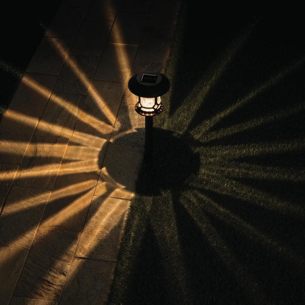 18 Lumens Solar Golden Bronze Outdoor Integrated LED Pathway Light Warm White (4-Pack) by Hampton Bay 5 18 Lumens Solar Golden Bronze Outdoor Integrated LED Pathway Light Warm White (4-Pack) by Hampton Bay - Image 5