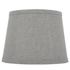 Mix and Match 10 in. Dia x 7.5 in. H Gray with Silver Sparkle Round Accent Lamp Shade by Hampton Bay