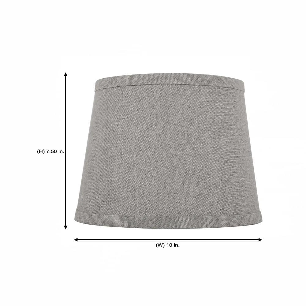 Mix and Match 10 in. Dia x 7.5 in. H Gray with Silver Sparkle Round Accent Lamp Shade by Hampton Bay 2 Mix and Match 10 in. Dia x 7.5 in. H Gray with Silver Sparkle Round Accent Lamp Shade by Hampton Bay - Image 2
