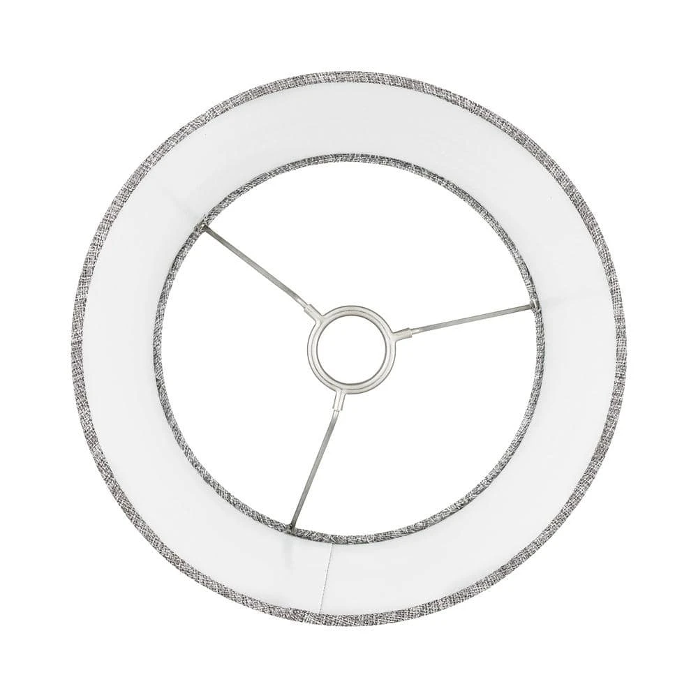 Mix and Match 10 in. x 7.5 in. Grey Hardback Accent Lamp Shade by Hampton Bay 3 Mix and Match 10 in. x 7.5 in. Grey Hardback Accent Lamp Shade by Hampton Bay - Image 3