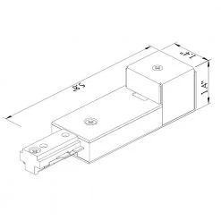 2400-Watt White Linear Track Conduit Power Feed by Hampton Bay -Hampton Bay Sales hampton bay track lighting parts 804909 d4 1000