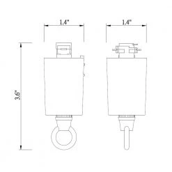 120-Volt 150-Watt Black Linear Track Pendant or Chandelier Adapter by Hampton Bay -Hampton Bay Sales hampton bay track lighting parts 804969 d4 1000