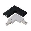 2400-Watt Linear Track Lighting Connector Right Angle Coupler with White and Black Covers by Hampton Bay