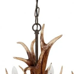 Deer Lake 20 in. 5-Light Handmade Finish No Shade Antler Chandelier by Hampton Bay -Hampton Bay Sales handmade finish hampton bay chandeliers rsl01218 7 2 40 1000
