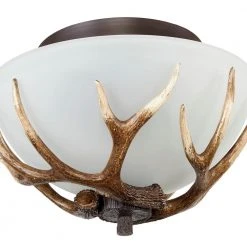 Deer Lake 13 in. 2-Light Handmade Finish Anlter Convertible Semi-Flush Mount by Hampton Bay 8 Deer Lake 13 in. 2-Light Handmade Finish Anlter Convertible Semi-Flush Mount by Hampton Bay -Hampton Bay Sales handmade finish hampton bay flush mount lights rsc01218 5f 40 1000