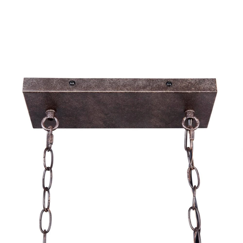 Spruce Lodge 3-Light Handmade Pinecone Chandelier/Pendant with Frosted Glass Shades by Hampton Bay 5 Spruce Lodge 3-Light Handmade Pinecone Chandelier/Pendant with Frosted Glass Shades by Hampton Bay - Image 5