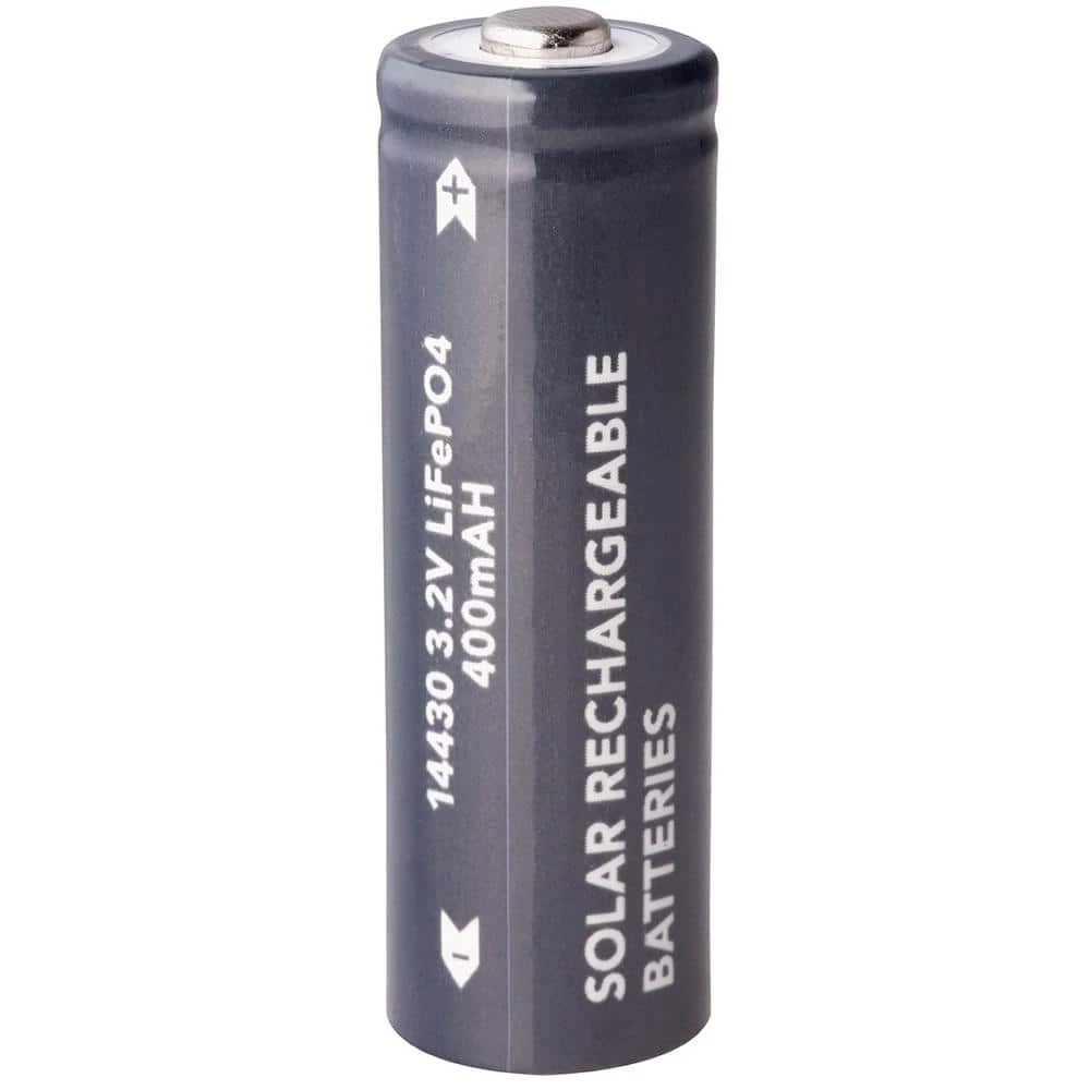 Lithium Phosphate 400mAh Solar Rechargeable 14430 Batteries (2-Pack) by Hampton Bay 3 Lithium Phosphate 400mAh Solar Rechargeable 14430 Batteries (2-Pack) by Hampton Bay - Image 3