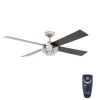 Kemper II 52 in. Indoor Liquid Nickel Ceiling Fan with Remote Control by Hampton Bay