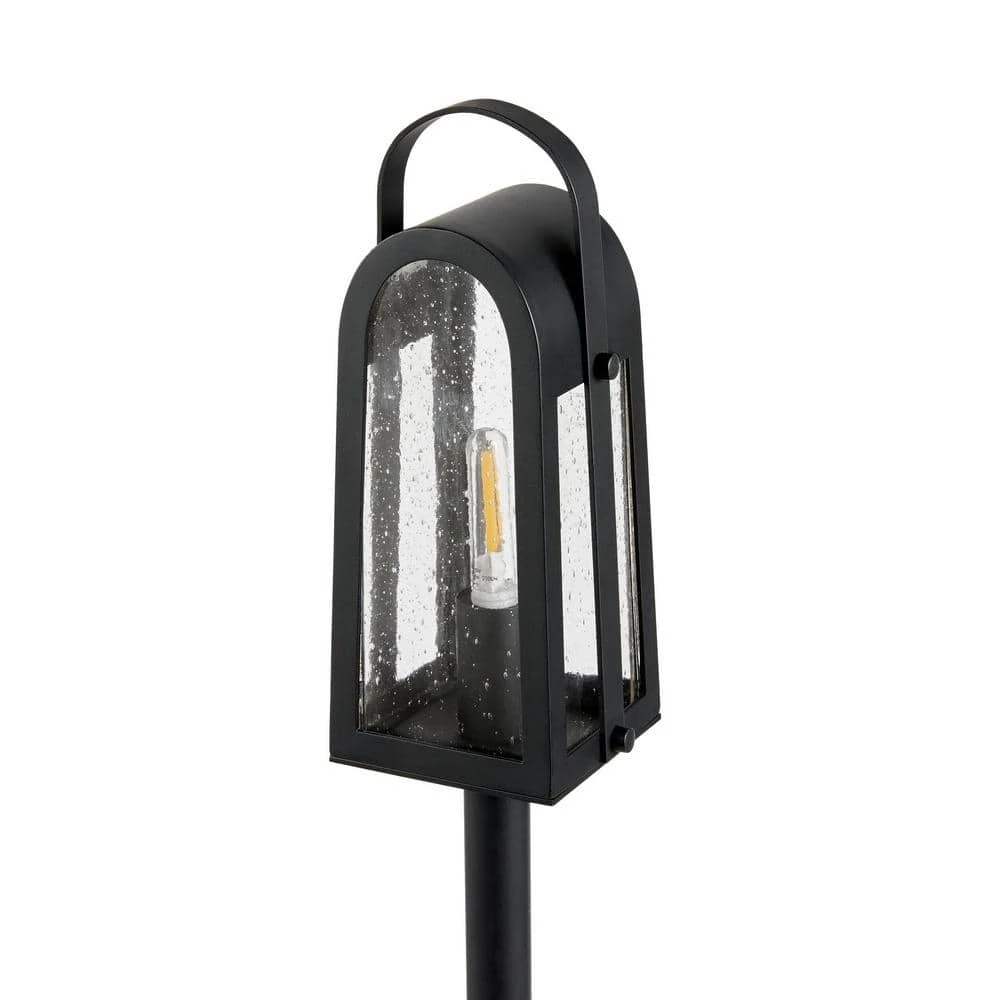 McIntosh Low Voltage Matte Black Finish LED Path Light with Clear Seedy Glass by Hampton Bay 4 McIntosh Low Voltage Matte Black Finish LED Path Light with Clear Seedy Glass by Hampton Bay - Image 4