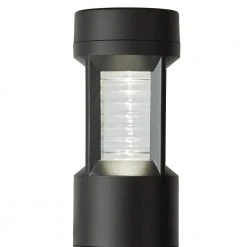 Limestone Solar 10 Lumens Matte Black Integrated LED Bollard Light with Motion Sensor and Adjustable Height (2-Pack) by Hampton Bay -Hampton Bay Sales matte black hampton bay bollard lights 93122 1d 1000