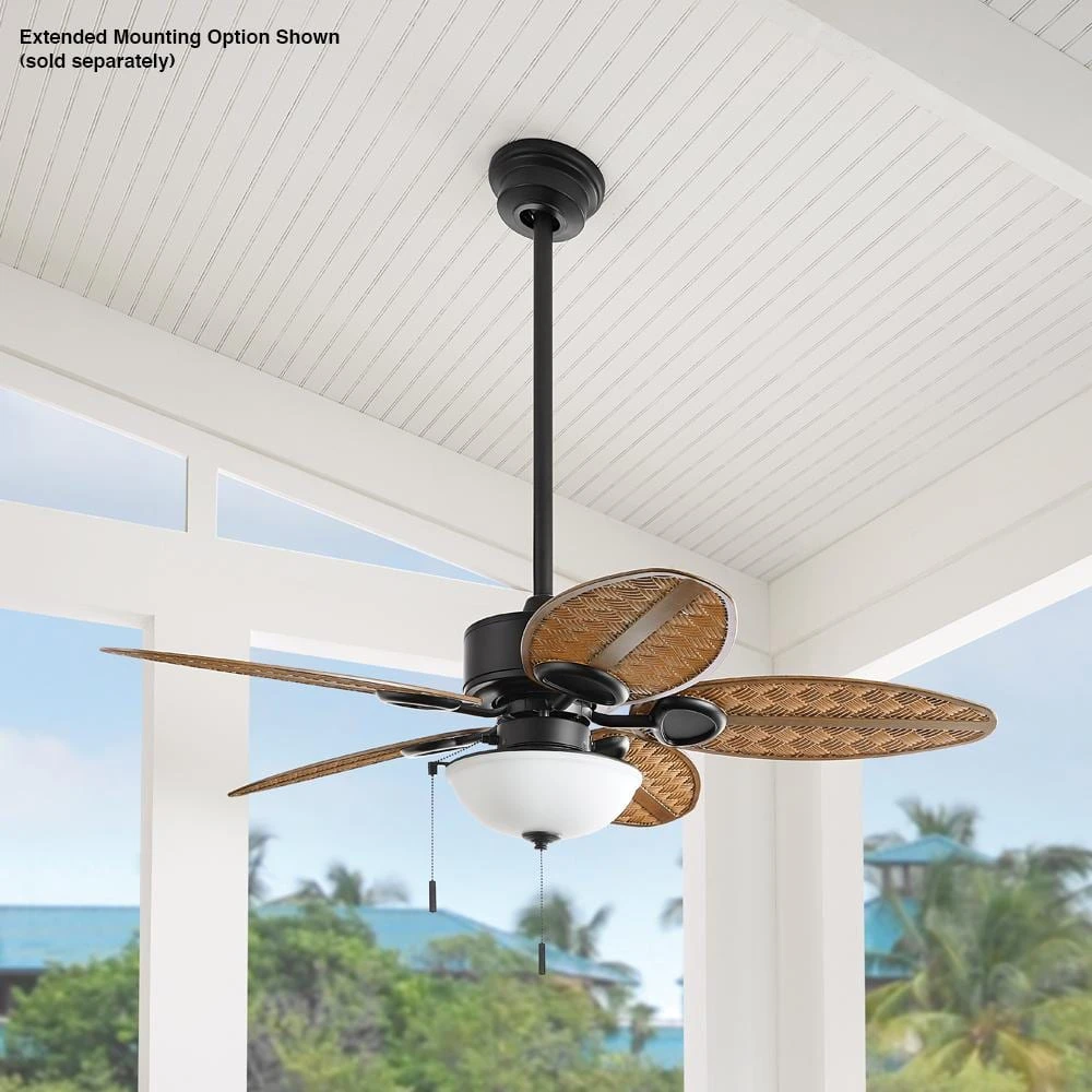 Lakemoore 48 in. LED Indoor/Outdoor Matte Black Ceiling Fan with Light Kit by Hampton Bay 6 Lakemoore 48 in. LED Indoor/Outdoor Matte Black Ceiling Fan with Light Kit by Hampton Bay - Image 6