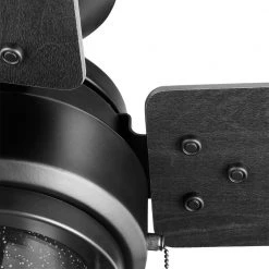 Cedar Lake 44 in. Indoor/Outdoor LED Matte Black Damp Rated Ceiling Fan with Light Kit, Downrod and 4 Reversible Blades by Hampton Bay 22 Cedar Lake 44 in. Indoor/Outdoor LED Matte Black Damp Rated Ceiling Fan with Light Kit, Downrod and 4 Reversible Blades by Hampton Bay -Hampton Bay Sales matte black hampton bay ceiling fans with lights 52109 4f 1000