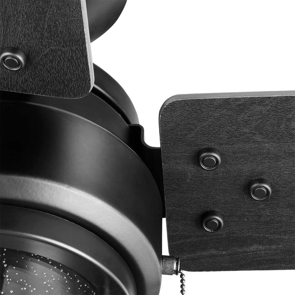 Cedar Lake 44 in. Indoor/Outdoor LED Matte Black Damp Rated Ceiling Fan with Light Kit, Downrod and 4 Reversible Blades by Hampton Bay 9 Cedar Lake 44 in. Indoor/Outdoor LED Matte Black Damp Rated Ceiling Fan with Light Kit, Downrod and 4 Reversible Blades by Hampton Bay - Image 9