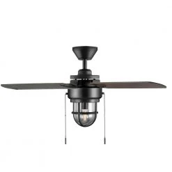 Cedar Lake 44 in. Indoor/Outdoor LED Matte Black Damp Rated Ceiling Fan with Light Kit, Downrod and 4 Reversible Blades by Hampton Bay 25 Cedar Lake 44 in. Indoor/Outdoor LED Matte Black Damp Rated Ceiling Fan with Light Kit, Downrod and 4 Reversible Blades by Hampton Bay -Hampton Bay Sales matte black hampton bay ceiling fans with lights 52109 fa 1000