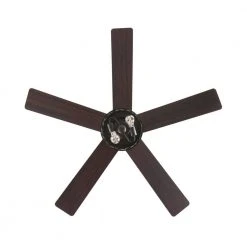 North Grove 52 in. Indoor LED Matte Black Dry Rated Ceiling Fan with 5 Reversible Blades, Light Kit and Remote Control by Hampton Bay -Hampton Bay Sales matte black hampton bay ceiling fans with lights 52119 66 1000