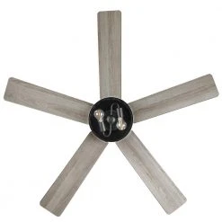 North Grove 52 in. Indoor LED Matte Black Dry Rated Ceiling Fan with 5 Reversible Blades, Light Kit and Remote Control by Hampton Bay -Hampton Bay Sales matte black hampton bay ceiling fans with lights 52119 fa 1000