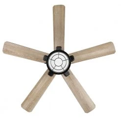 Norwood 52 in. Indoor/Outdoor LED Matte Black Damp Rated Downrod Ceiling Fan with Light Kit and 5 Reversible Blades by Hampton Bay -Hampton Bay Sales matte black hampton bay ceiling fans with lights 52129 1f 1000