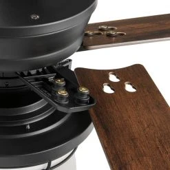 Norwood 52 in. Indoor/Outdoor LED Matte Black Damp Rated Downrod Ceiling Fan with Light Kit and 5 Reversible Blades by Hampton Bay -Hampton Bay Sales matte black hampton bay ceiling fans with lights 52129 40 1000