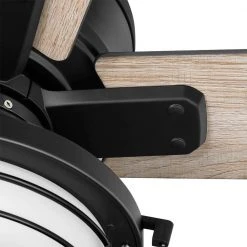 Norwood 52 in. Indoor/Outdoor LED Matte Black Damp Rated Downrod Ceiling Fan with Light Kit and 5 Reversible Blades by Hampton Bay -Hampton Bay Sales matte black hampton bay ceiling fans with lights 52129 fa 1000