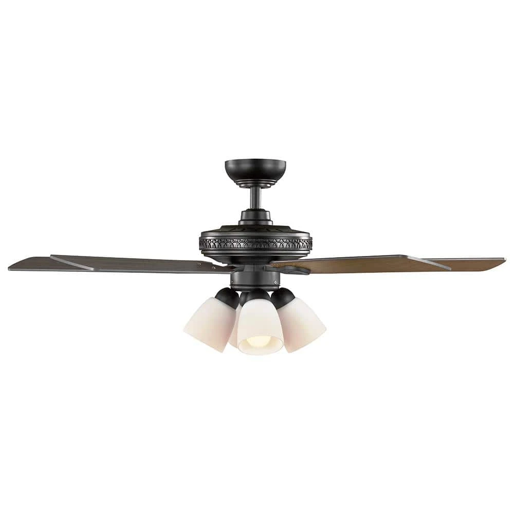 52 in. Burgess Matte Black Indoor LED Smart Hubspace Ceiling Fan with Light Kit and Remote Control by Hampton Bay 6 52 in. Burgess Matte Black Indoor LED Smart Hubspace Ceiling Fan with Light Kit and Remote Control by Hampton Bay - Image 6