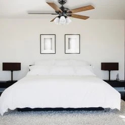 52 in. Burgess Matte Black Indoor LED Smart Hubspace Ceiling Fan with Light Kit and Remote Control by Hampton Bay 21 52 in. Burgess Matte Black Indoor LED Smart Hubspace Ceiling Fan with Light Kit and Remote Control by Hampton Bay -Hampton Bay Sales matte black hampton bay ceiling fans with lights 56058 31 1000