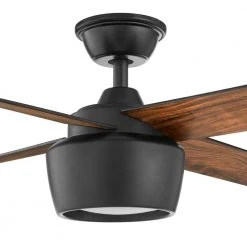 Havenstone 52 in. Integrated LED Indoor Matte Black Ceiling Fan with Light and Remote Control by Hampton Bay -Hampton Bay Sales matte black hampton bay ceiling fans with lights yg763 mbk 1d 1000
