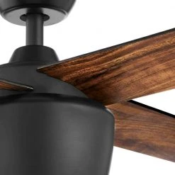 Havenstone 52 in. Integrated LED Indoor Matte Black Ceiling Fan with Light and Remote Control by Hampton Bay -Hampton Bay Sales matte black hampton bay ceiling fans with lights yg763 mbk 66 1000